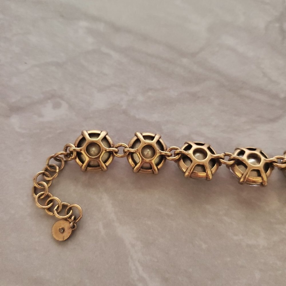 ✨ Stella and Dot Blush Rose Pink Jumbo Rhinestones Crystal Statement Bracelet ✨ - Picture 7 of 10